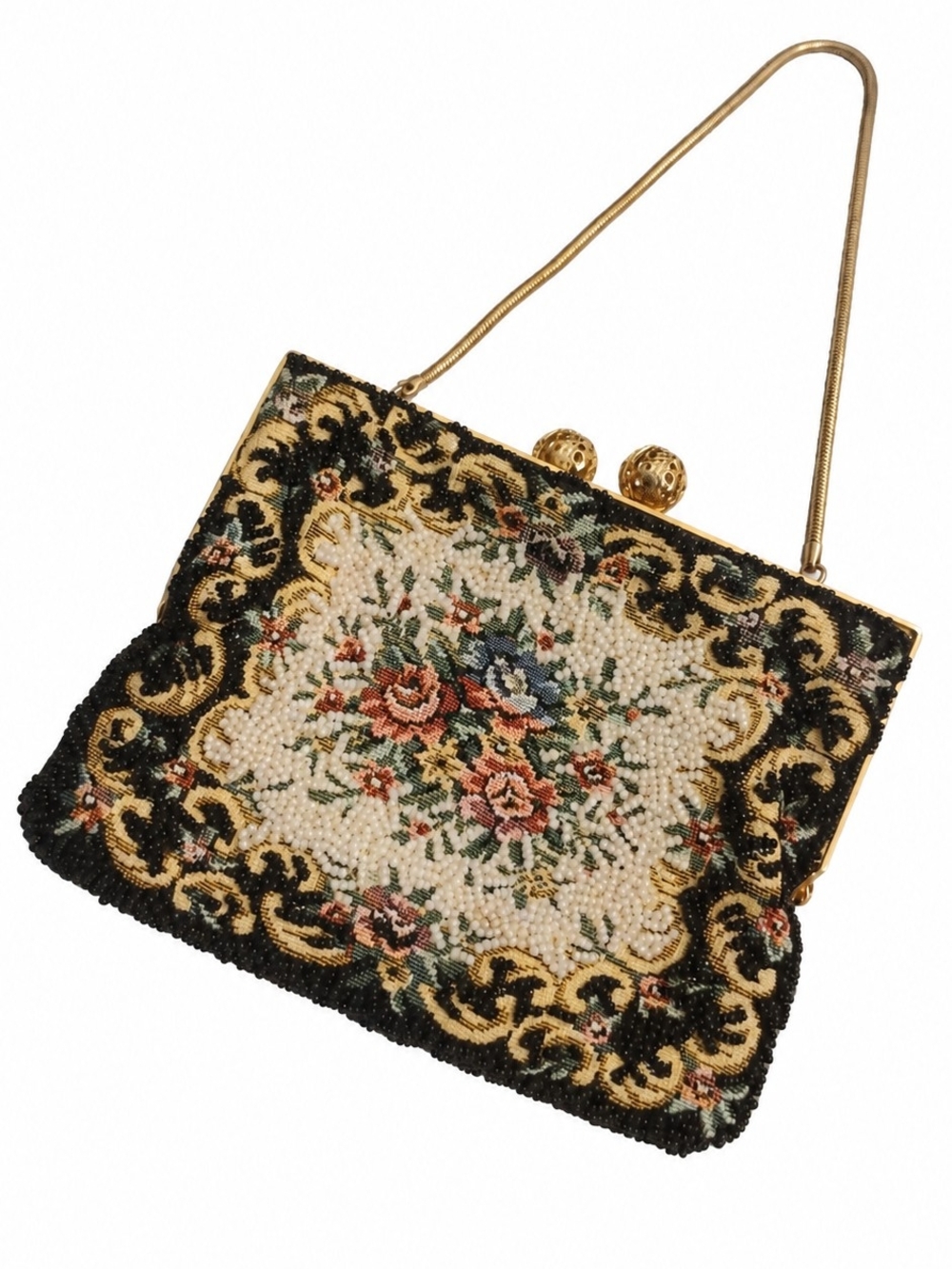 Vintage Hong Kong Tapestry Beaded Handbag. 🔥